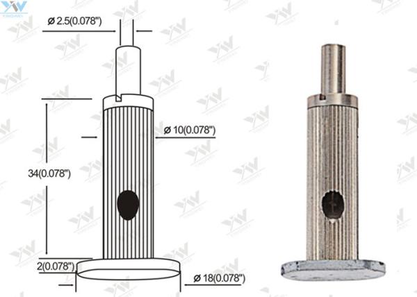Mounting Base Aircraft Cable Grippers Φ 10 Mm Diameter Nickel Plated Brass