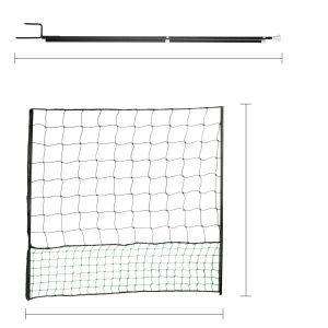 12 M Chicken Net Fence Kit With Gate Double Pointed Posts in Green with