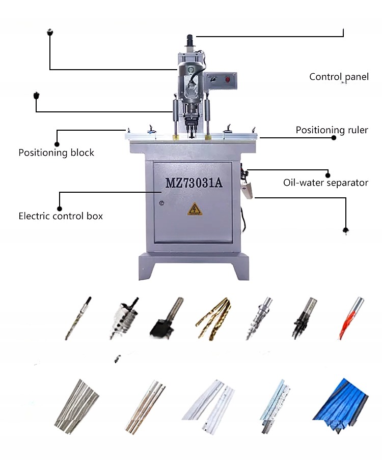 Door Lock Hole Cabinet Hinge Drilling Boring Machine For Wood Furniture