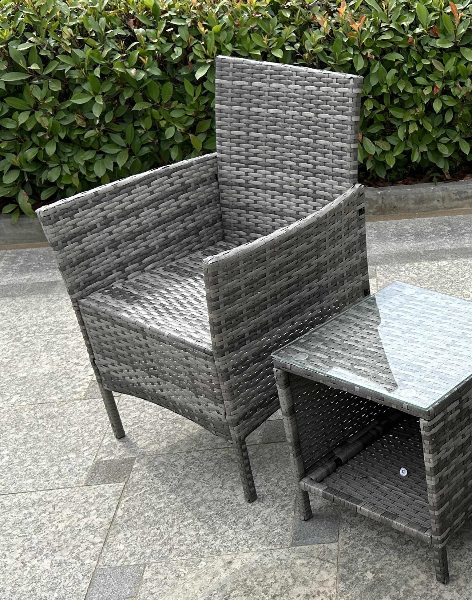 Garden Compact Rattan Table And Chairs Large Outdoor Garden Sets