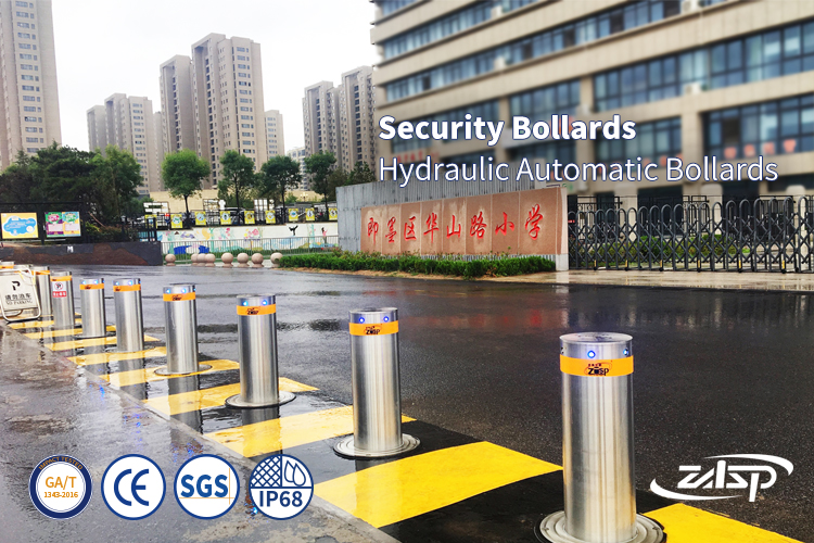IP68 Certified Hydraulic Automatic Rising Retractable Bollards for Perimeter Security
