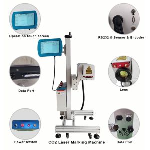 Online CO2 Laser Coding Machine 30W Air Cooling ISO CE Certificate