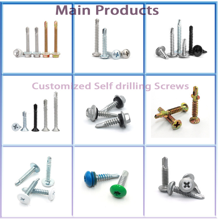 Passivated Finish Stainless Steel Flat Head Self Drilling Screw for Metal Fastening