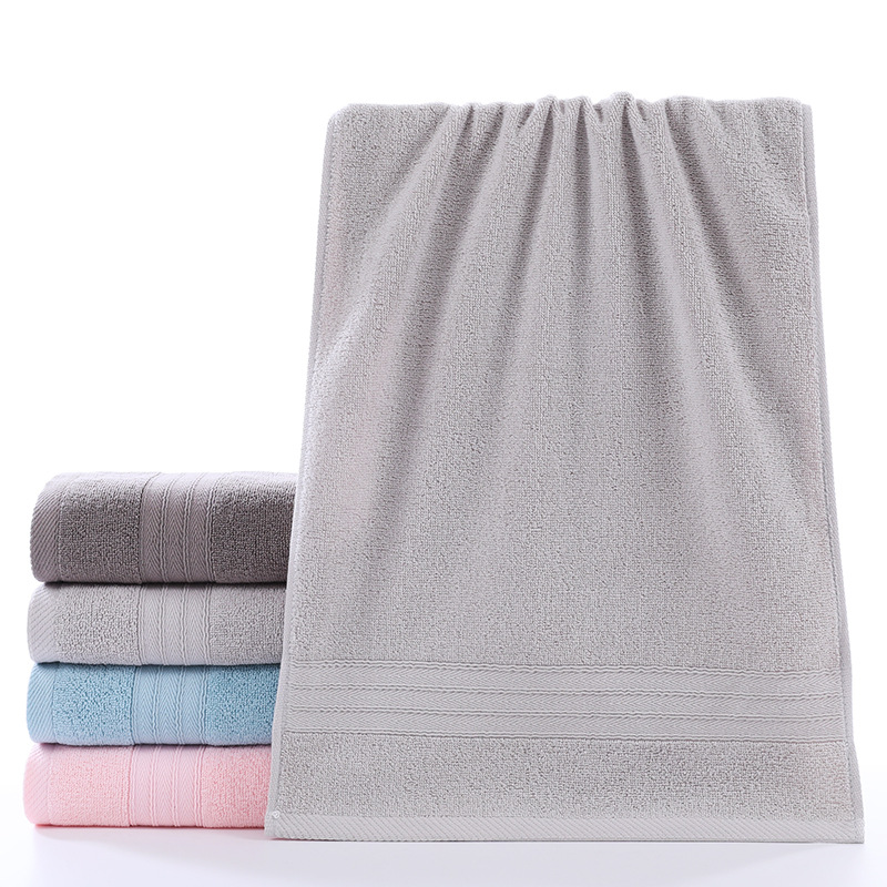 Cut Off Jacquard Plain Color Pure Cotton Towel with Soft and Absorbent Woven Fabric