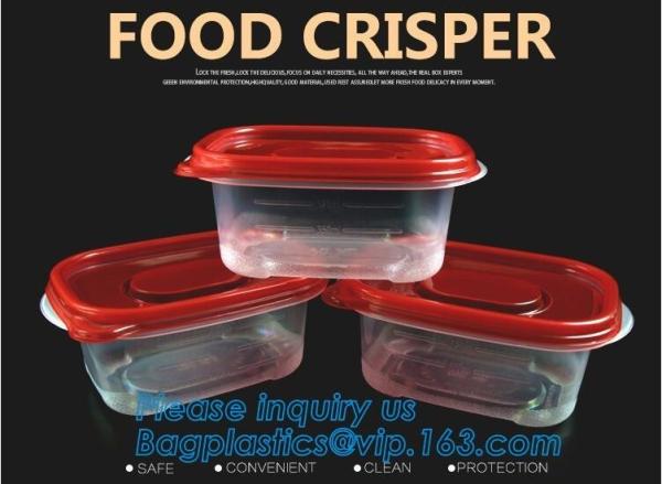 food crisper,Fresh Keeping Box Round Vacuum Food Container with Press & Push Lid