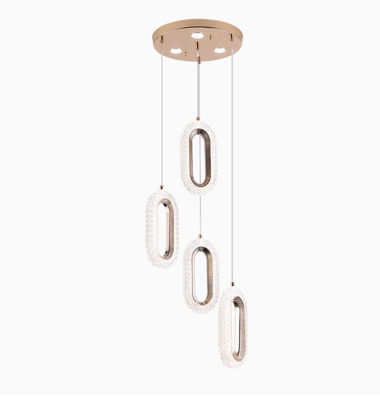Nordic light luxury living room restaurant entrance chandelier high-end creative bedroom lamp led chandelier full set of home lighting