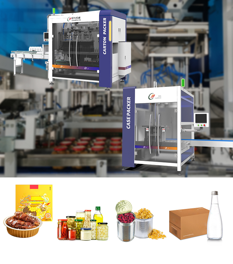 Factory Price Widely Used Canned Food Case Packer Custom Multi Head Servo Packaging Machine