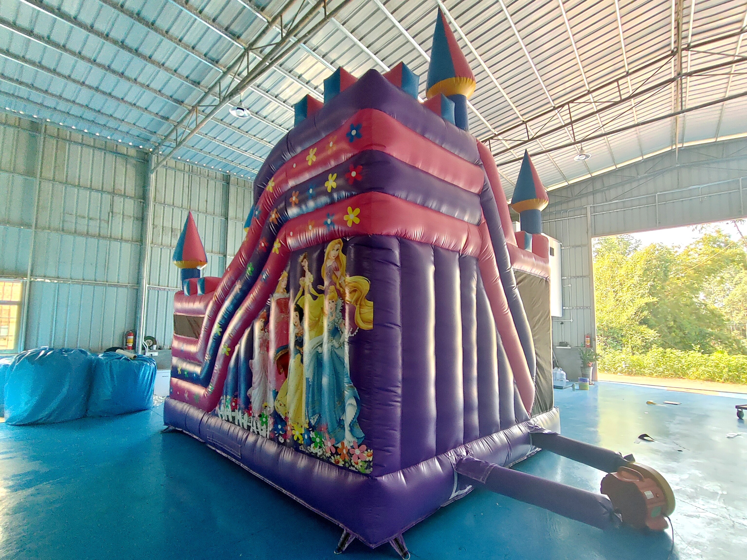 Commercial New Design Inflatable Castle Disney Princess Cartoon Inflatable Bouncy House With Slide Funny Jumping House