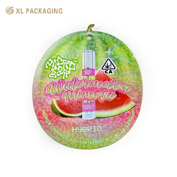 Mini Skin Care Zip Seal Mylar Bags Round Plastic Mask Packaging Bag Moisture