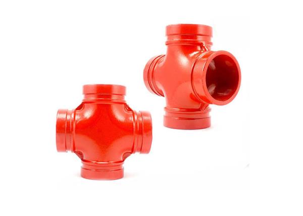 DIN Standard Ductile Iron Water Pipe Fittings Grooved Plumbing Cross OEM