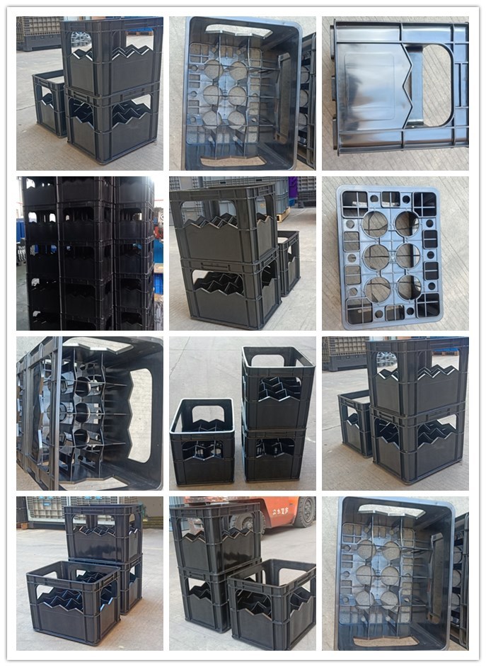 40 Bottle Extra Large Milk Crate Heavy Duty Dairy Crate Milk Bottles Crates Wine Bottles Crates Plastic Beer Carrier/Holder and Stackable Container