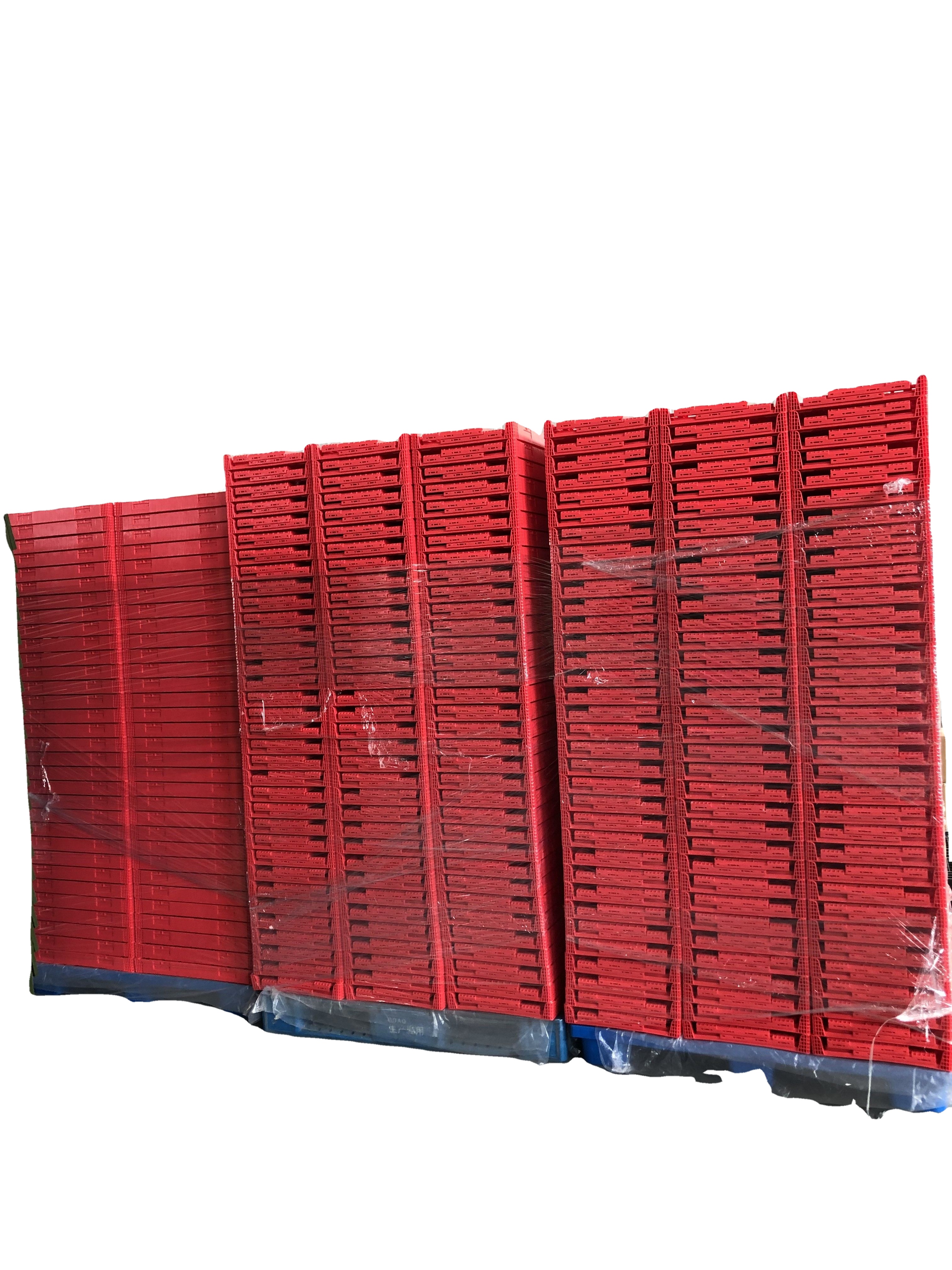 Collapsible Stackable PP Mesh Moving Storage Plastic Foldable Crate Certificate ISO9001