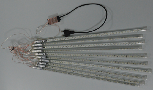 led meteor shower rain tube lights