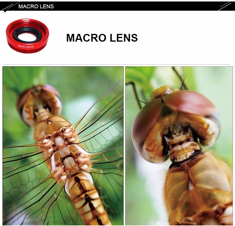 Universal clip on phone 3in1 lenses for Moblie Smart Phones 3 in 1 FishEye Wide Angle Macro Lens For iPhone For XIAO MI