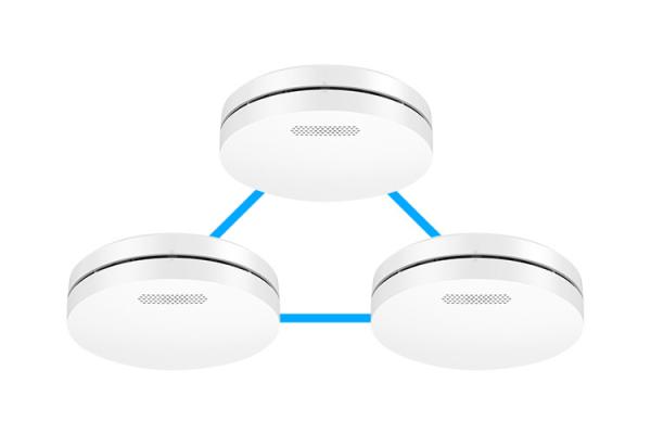 10 Year Battery Photoelectric Interlinked Smoke Alarm Battery Powered Smoke