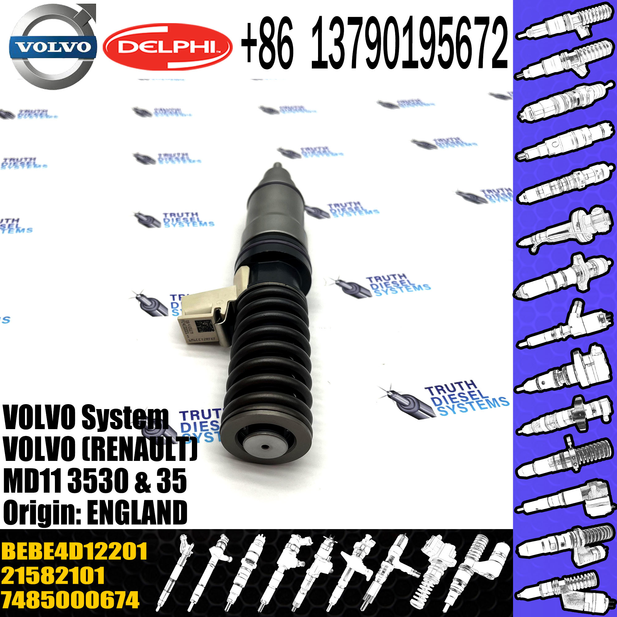 injector 21582101 20747797 BEBE4D12201 BEBE4D12301 BEBE4D37001 with more