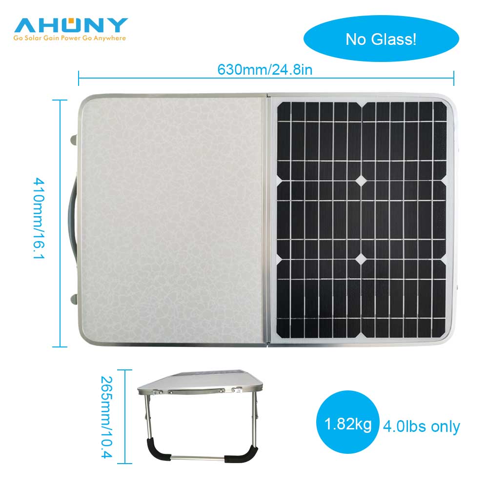 Foldable out up Portable Solar Panel 18w Monocrystalline PV Solar table Panel For Camping Picnic energy system off grid