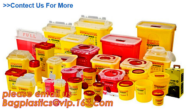 Biohazard Plastic Sharps Container,Hospital Biohazard Medical Needle Disposable Plastic Safety Sharps Container