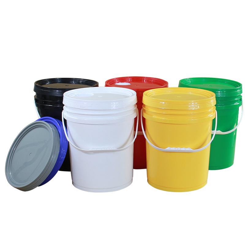 5 Gallon White Plastic Buckets With Lid Plastic-Paint-Bucket For Your Production Line