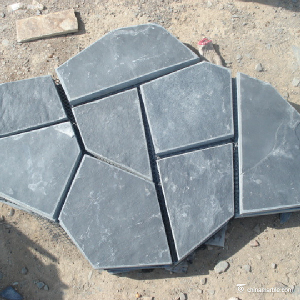 Natural stone Slate Meshed Back Flagstone Flooring High Wear And Impact Resistant