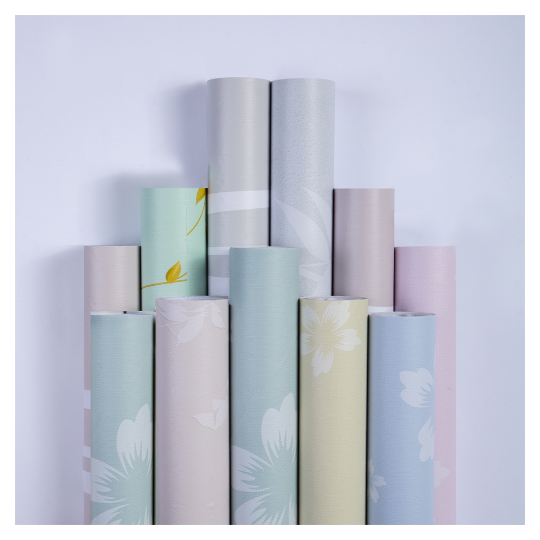 Smoke Proof Pink Fabric Wall Paper For Girls Peel Off Stick Textured Fabric Wallpaper