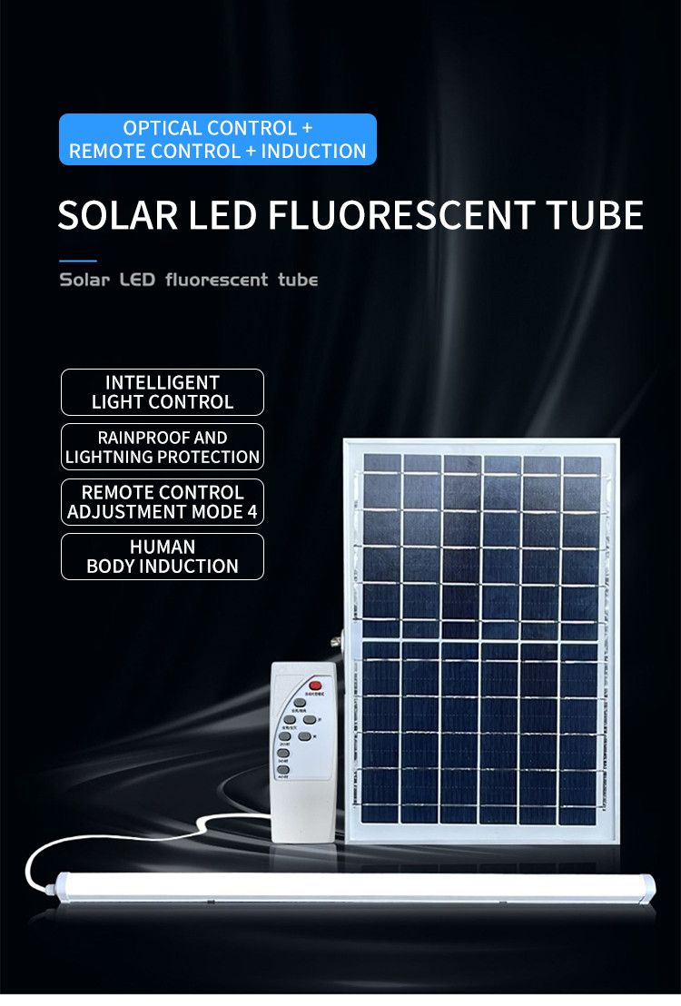 Lightning Protection 120cm Solar Panel Tube Light Fluorescent 10A Panel