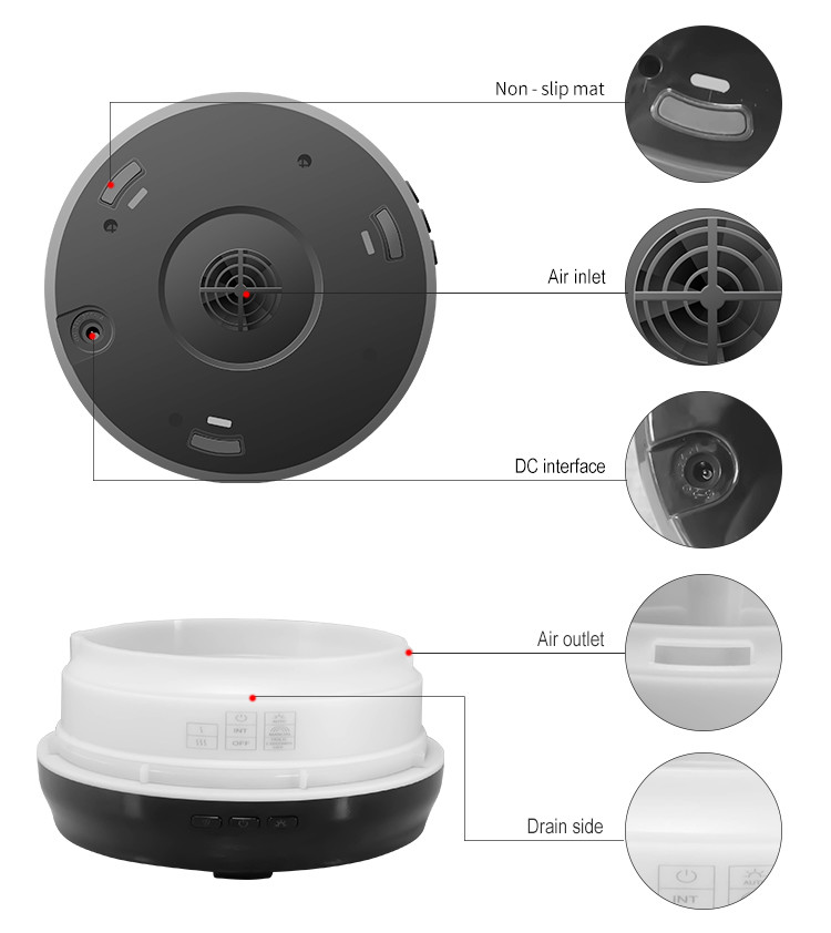 7 Color Light Iron 500ML Essential Oil Diffuser