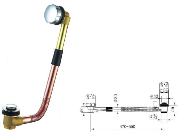 Bathtub Drainer,brass