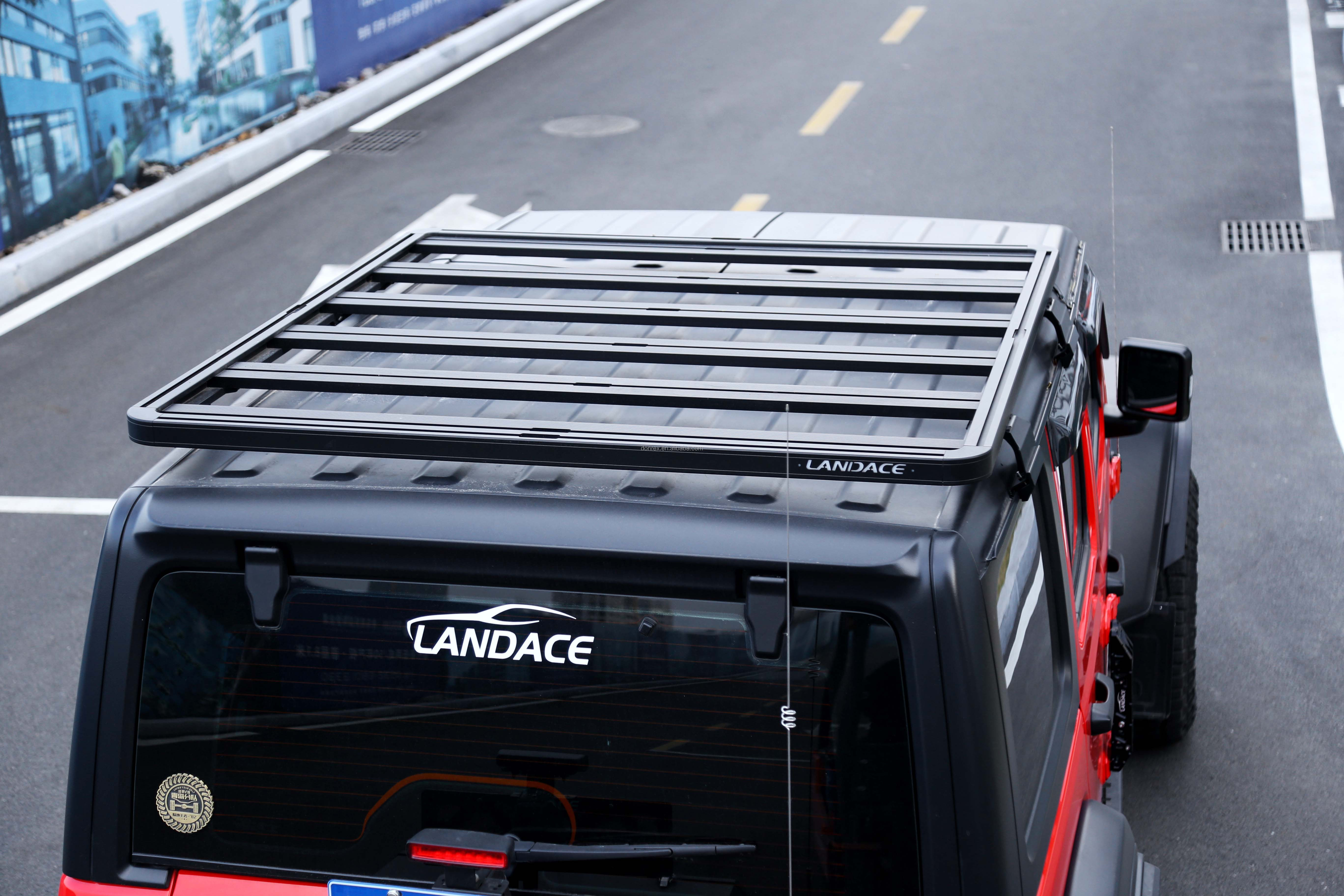 Lightweight Black 4x4 Aluminum Alloy Roof Rack Jeep Wrangler JL with 25kg Capacity