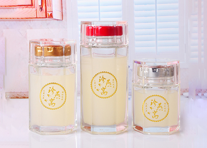 Luxury Clear Bird'S Nest Glass Honey Jars 50ml 100ml 280ml High White Glass