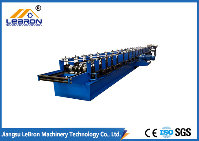  Blue Color Gutter Roll Forming Machine , PLC Control Seamless Gutter Equipment Manufactures