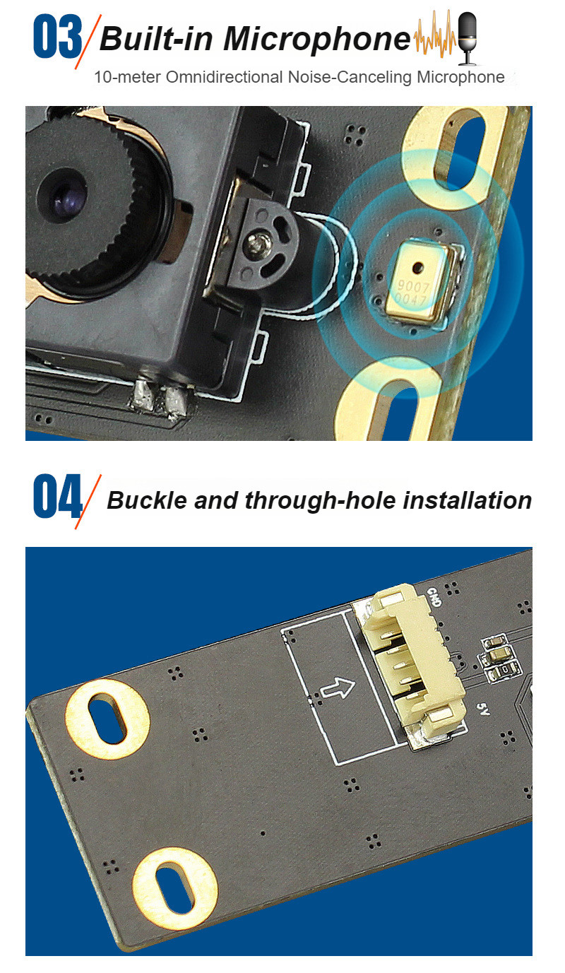 HK5M-H193 Range Face Recognition Camera Module USB Driver-Free Industrial Camera Max Dynamic Range 90 dB