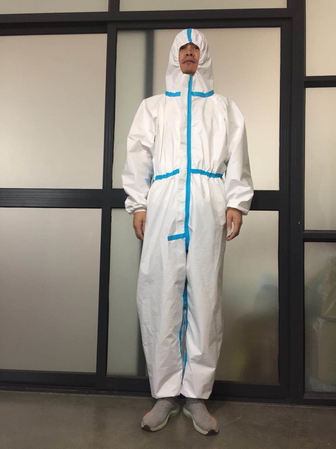 Medical Non Woven Conjoined CE FDA XXL Pressed Disposable Isolation Gown