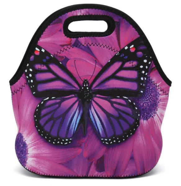 Butterfly Design Waterproof Neoprene Cooler Bag SBR Insulated Lady Tote
