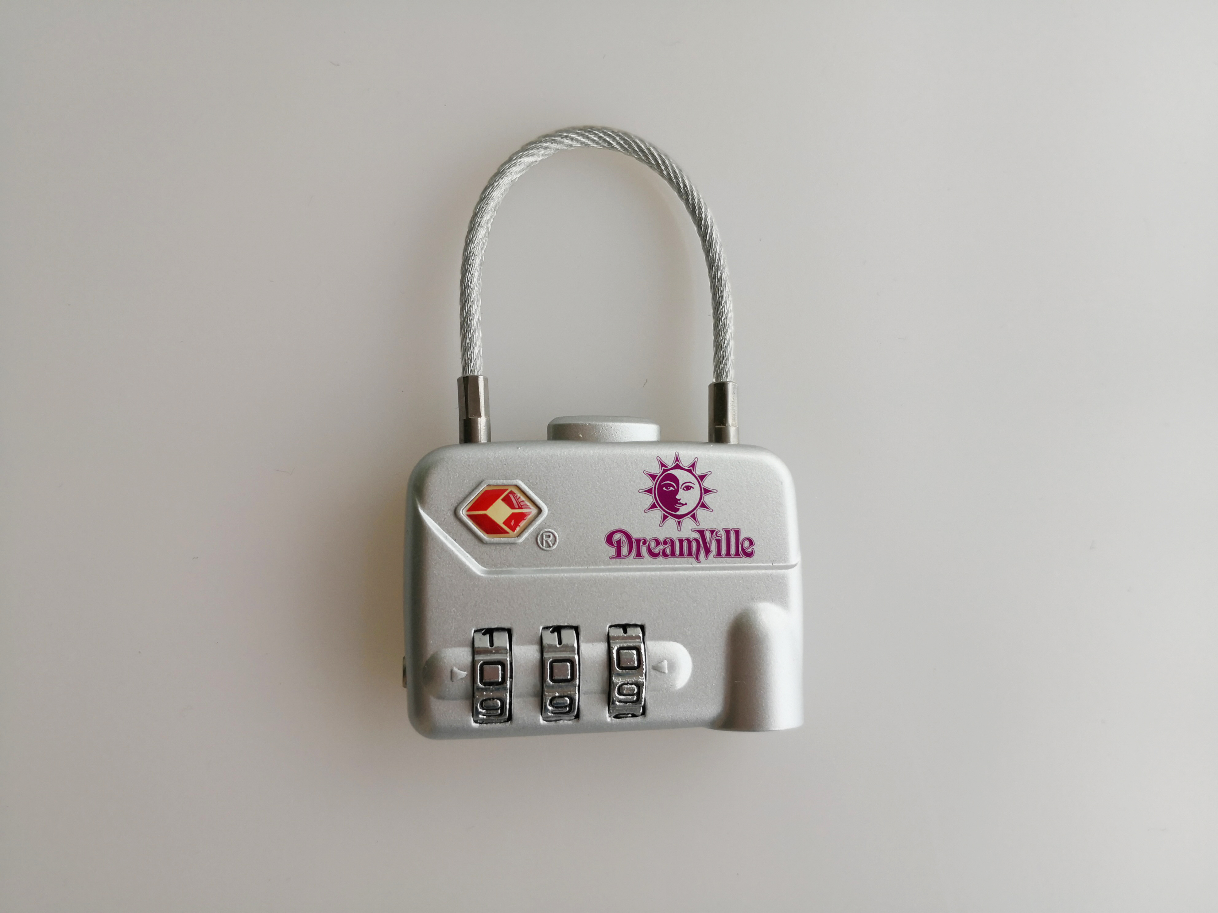Easy Operate TSA Cable Luggage Lock , Zinc Alloy 3 Digit Combination Lock
