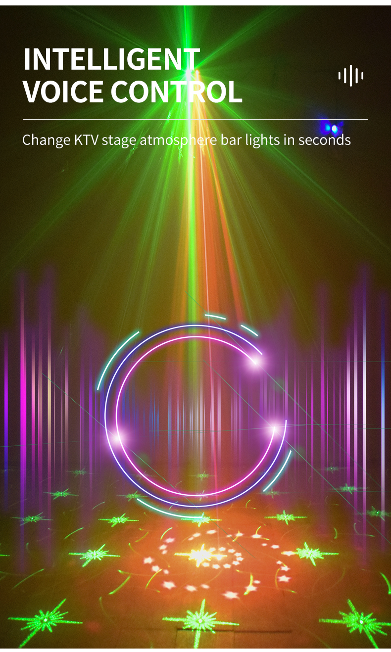 New Upgrade Nebula Effect Strobe Laser Light Portable Disco DJ Party Northern Lights for Indoor Outdoor Birthday Show Ho