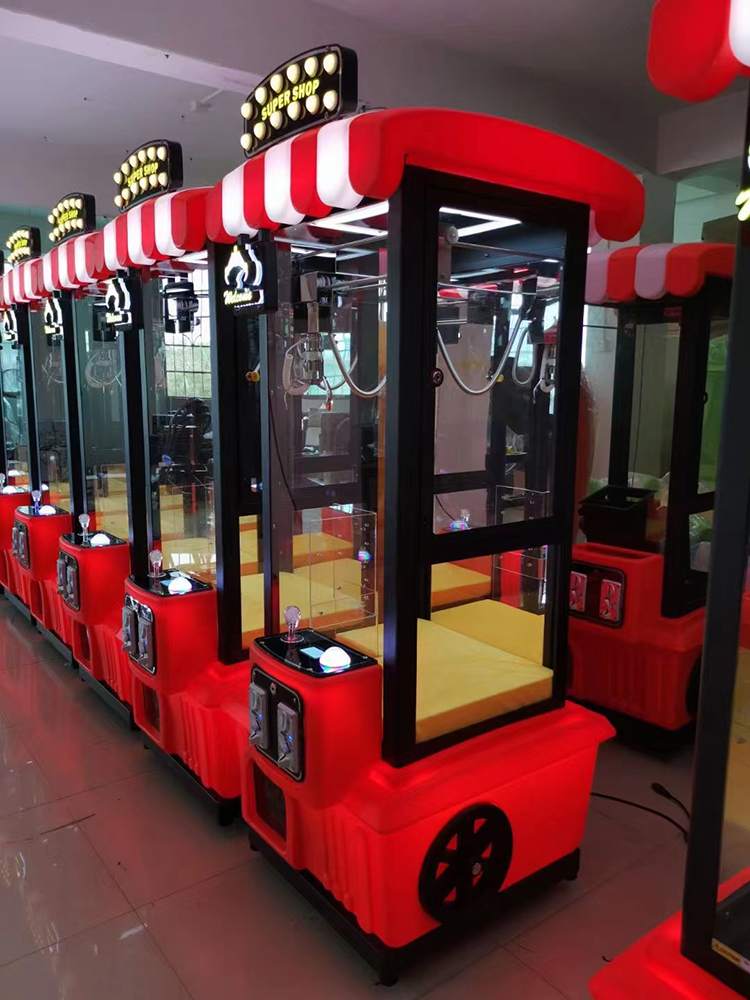New Hot Sale Playfun Super Shop Mini Crane Claw Machine Coin-operated Game Toy Grab Machine
