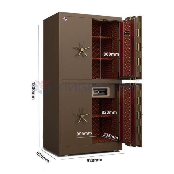 Dual Alarm Heavy Vault Safe Deposit Box Door Biometric Fingerprint Lock Can