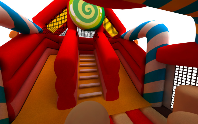 Factory Inflatable Bouncy House With Slide Candy Inflatable Combo