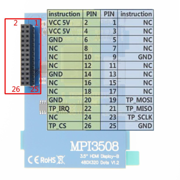 LCD module dimensions diagram