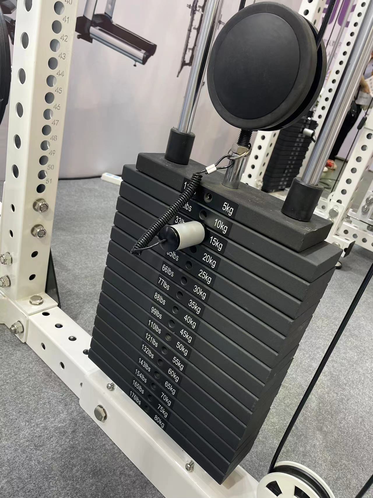 Commercial Multi-Function Steel Power Rack Gym Fitness Equipment with Pin Load Selection Machines