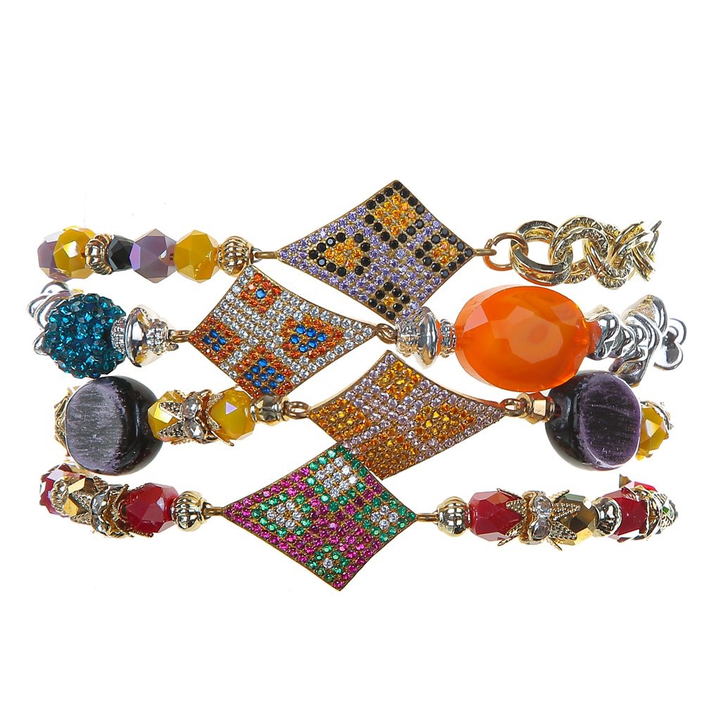 Leopard Zircon Connector Fort Beads Bracelet Christmas Matched