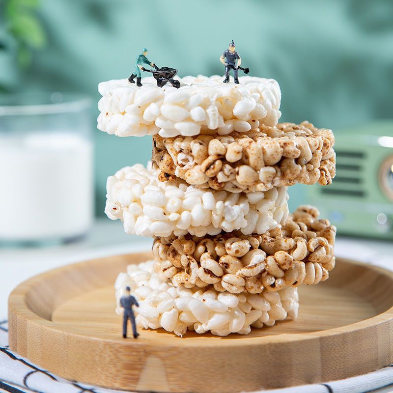 Round Highland Barley Rice Cracker Snack Authentic Flavor