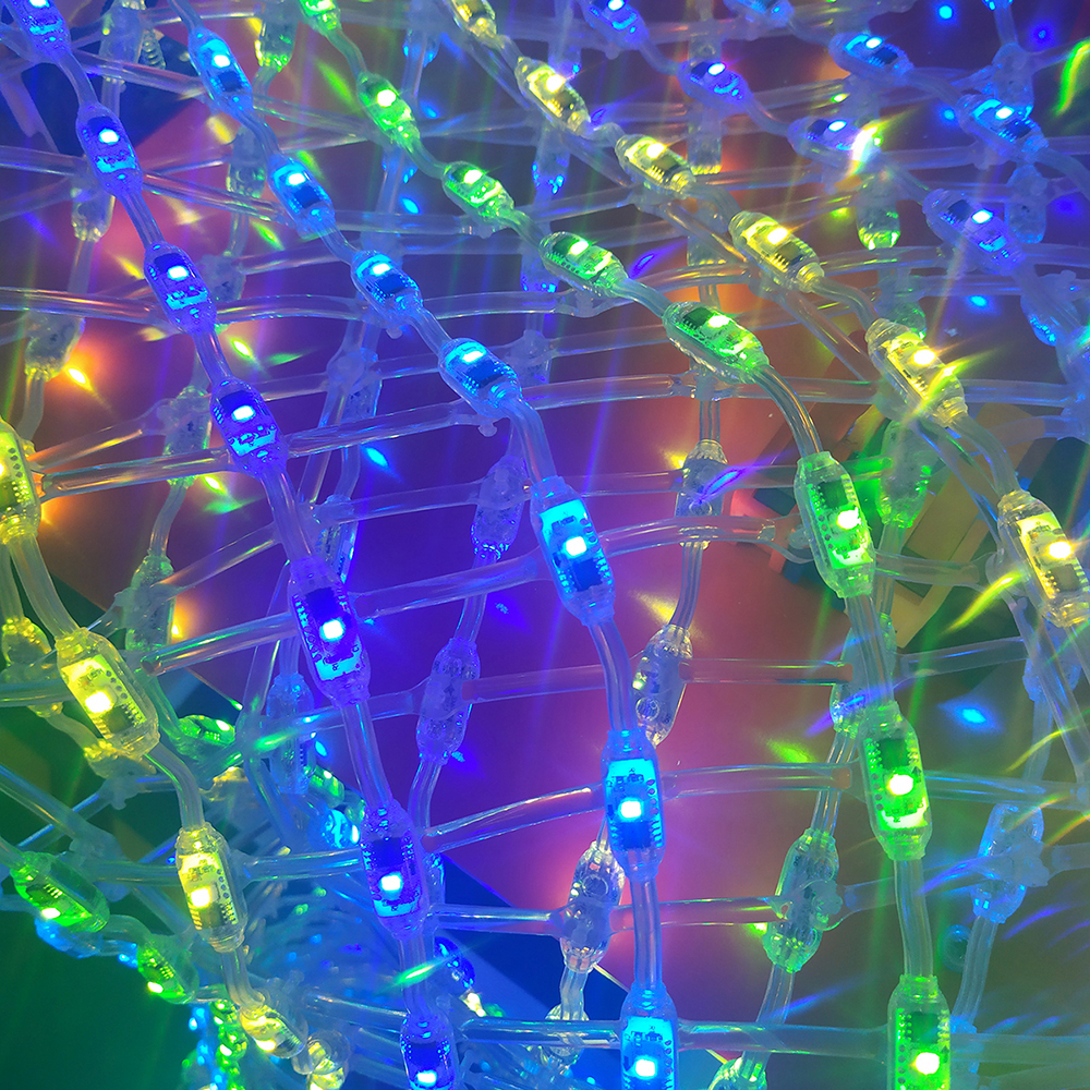 3D LED Christmas Lights 0.72W Consumption Per Piece For Outdoor Pixel Lighting