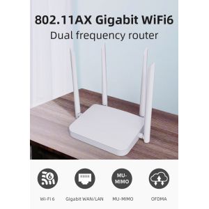 1800Mbps 64 Users Wireless Gigabit Wifi 6 Router DHCP Mesh IPV4 IPV6 Mu Mimo CPE