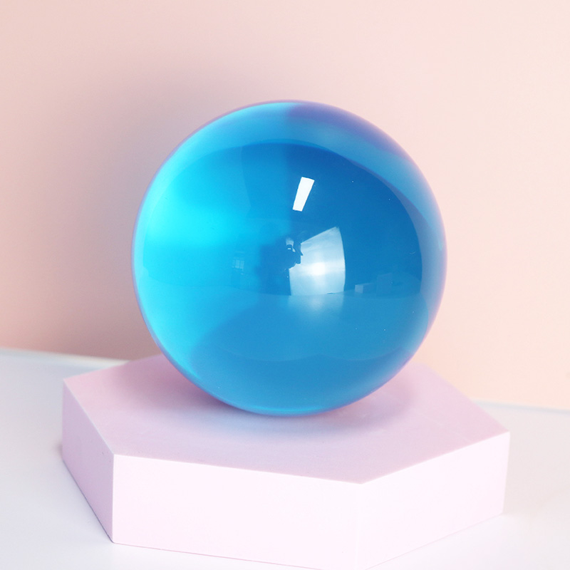 3" 4" 5" inch transparent colored resin ball UV ball glow in dark glitter ball