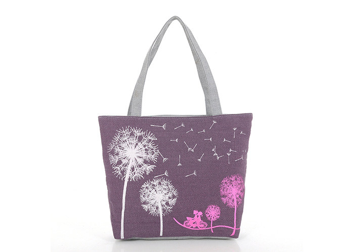 Shopping Stylish Tote Shopper Bag Canvas Eco Friendly With Zipper Closure