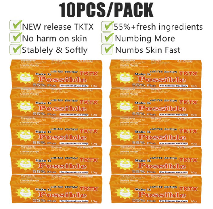 Possible TKTX Tattoo Numbing Cream Anesthetic Painless For Microneedling