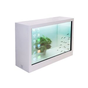 Dual OS Interactive Clear Transparent LCD Screen Box With WiFi For Real Time