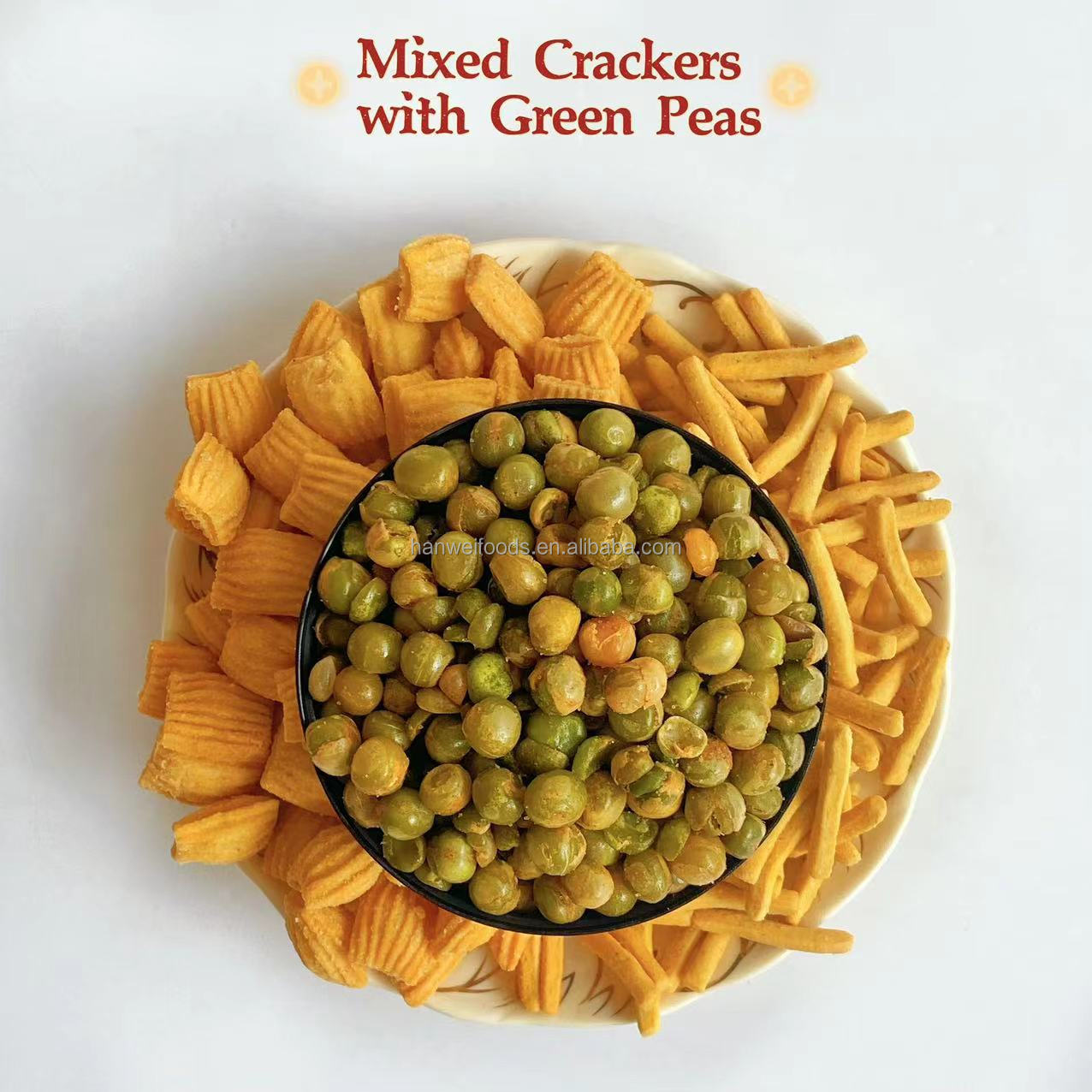 Wholesale Grain Snacks Oriental Mix High Quality Mixed Green Peas Shrimp Strips Crackers
